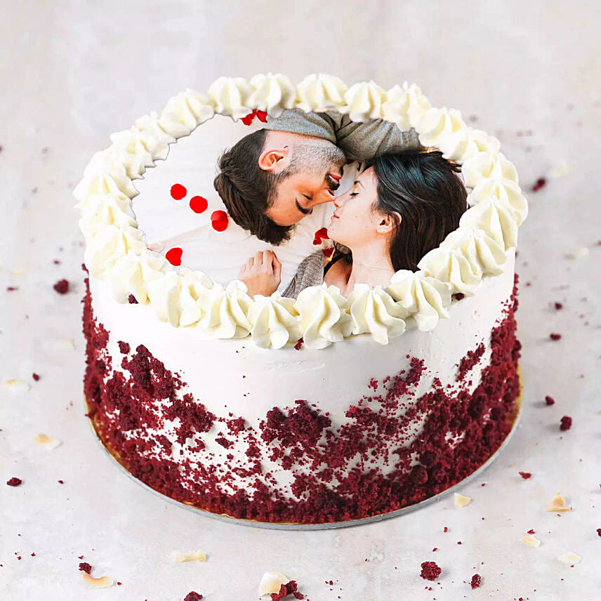 Velvety Photo Cake For Anniversary 1 Kg