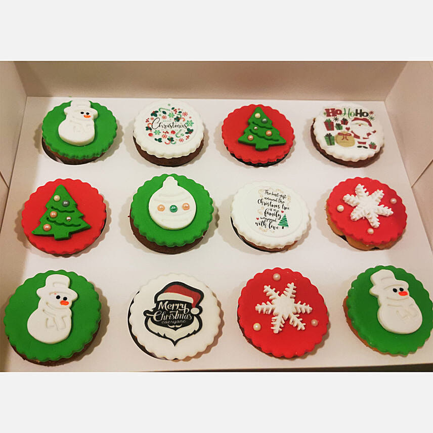 Christmas Chocolate Cup Cakes