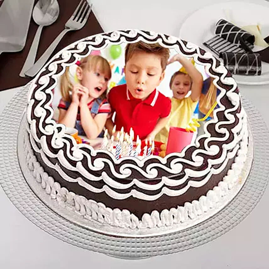Eggless Birthday Celebrations Photo Cake