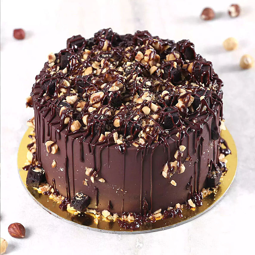 Eggless Chocolate Hazelnut Cake