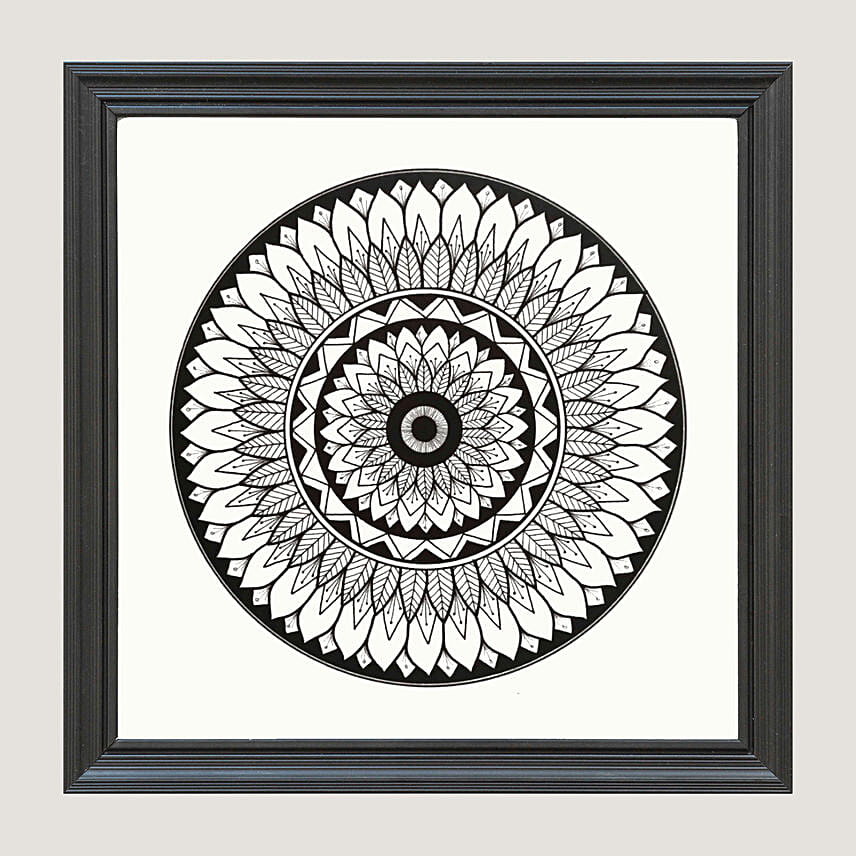 Classy Black Ink Art Black Frame