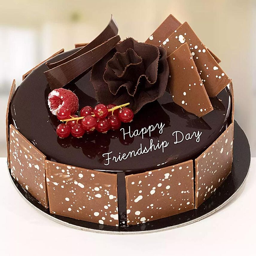 Happy Friendship Day Fudge Cake 1.5 Kg