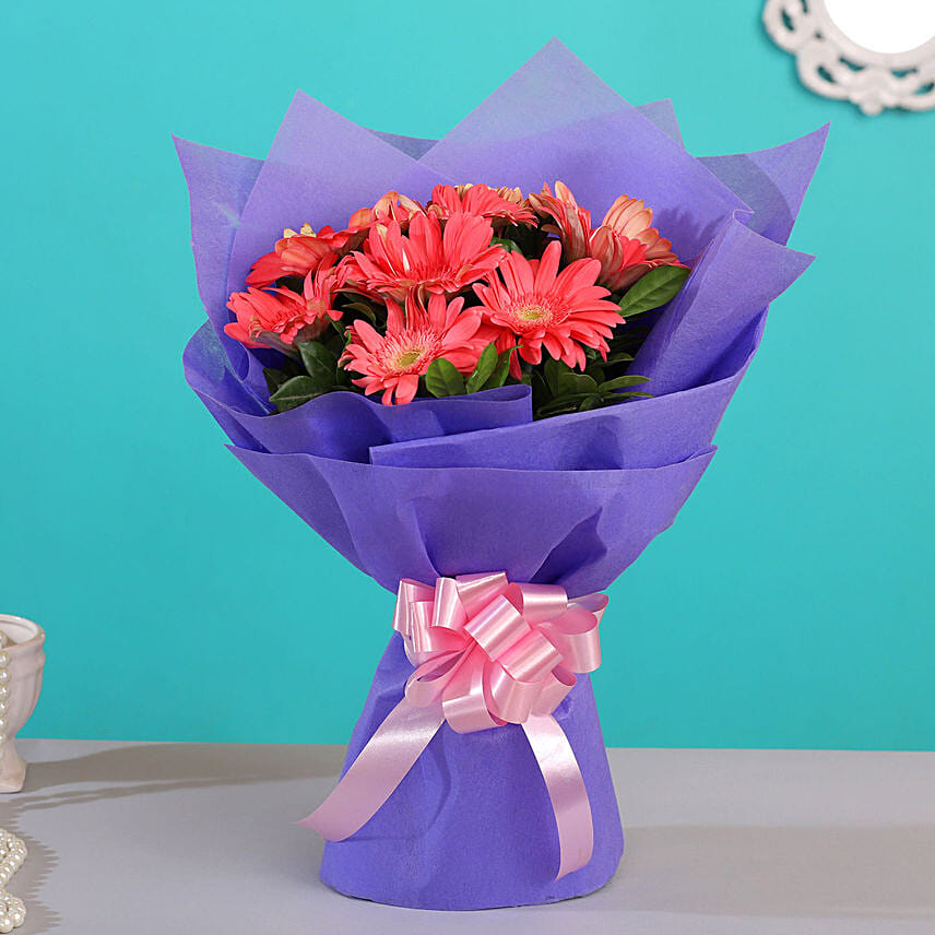 Passionate Pink Gerberas Bouquet