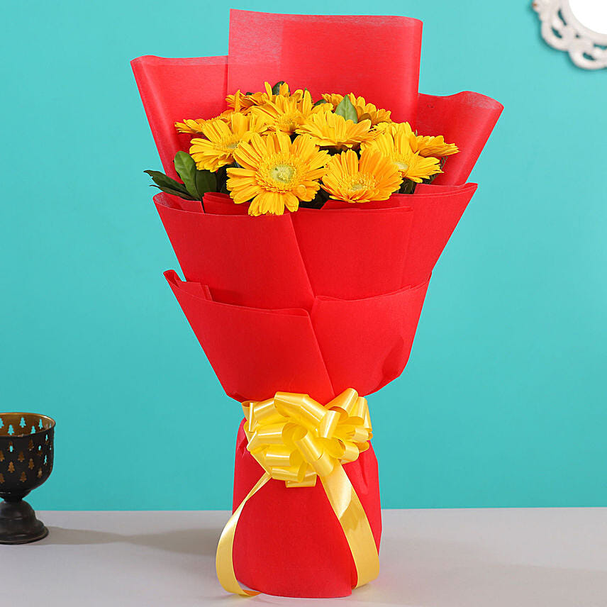 Sunshine Yellow Gerberas Bouquet