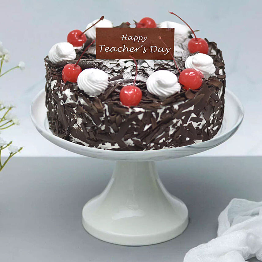 Appetizing Black Forest Cake For Teachers Day 1 Kg