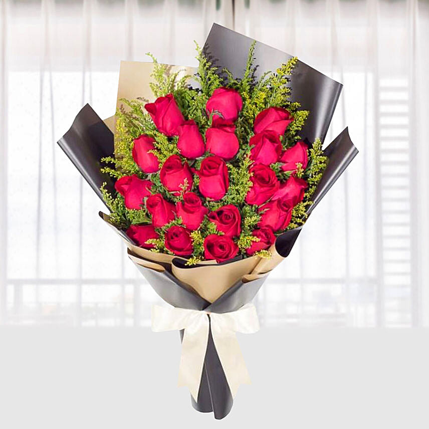 Enigmatic Red Roses Bouquet