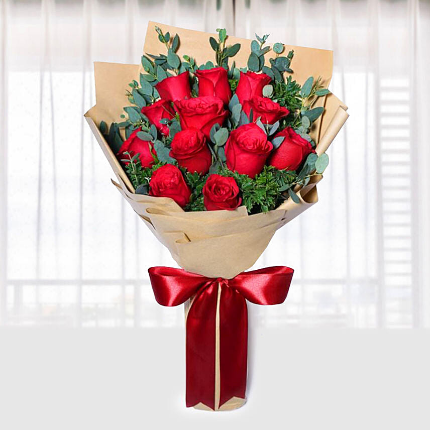 Romantic Red Roses Bouquet