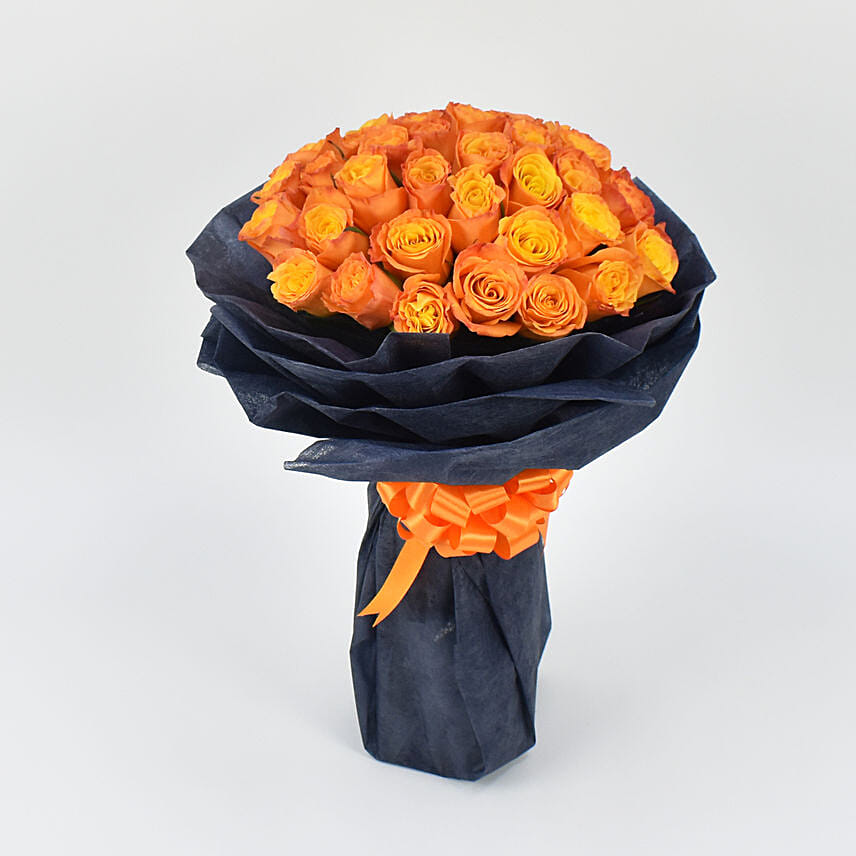 35 Orange Roses Bouquet