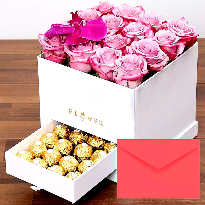 Hues Of Purple and Chocolates With Greeting Card