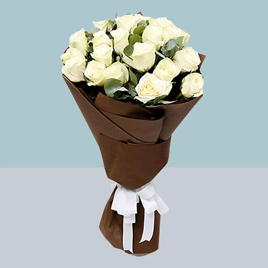 Bouquet of 20 White Rose