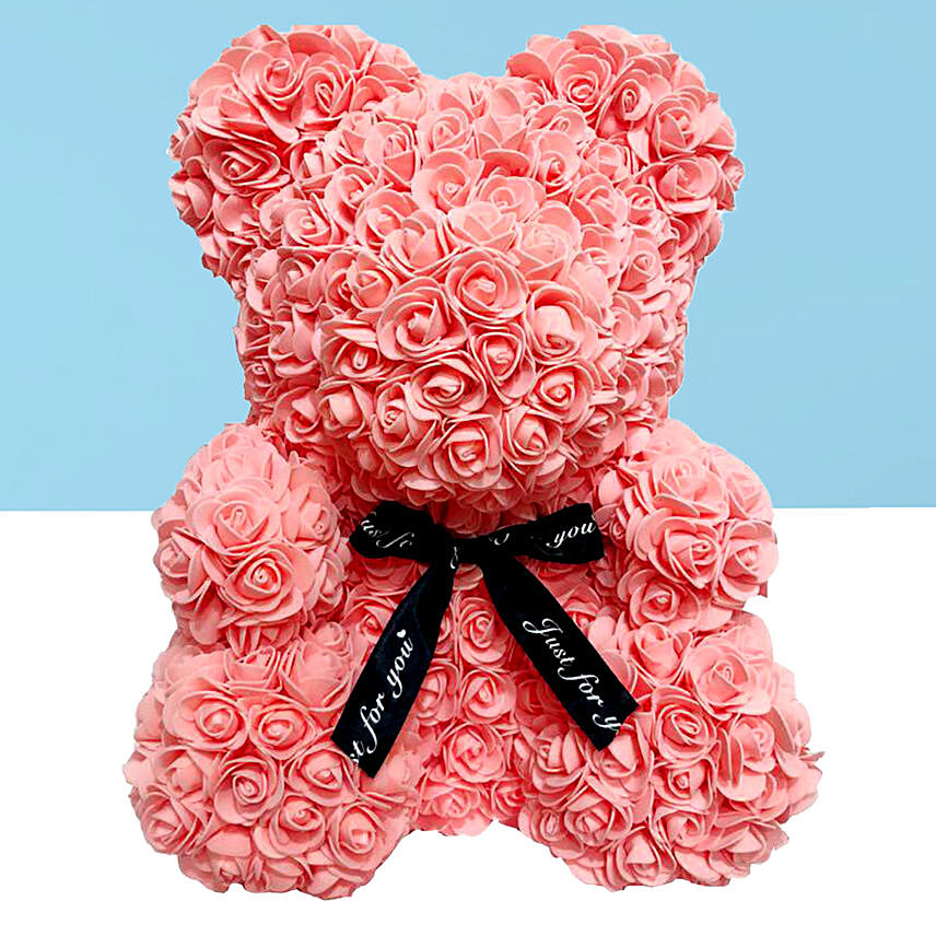 Artificial Pink Roses Teddy