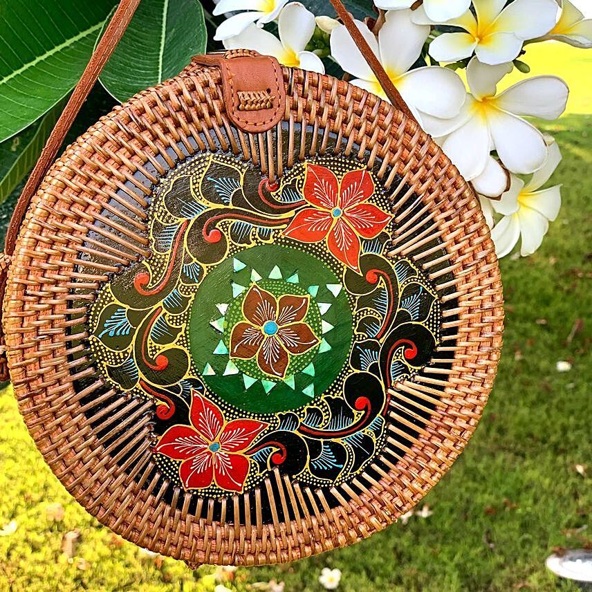 Flowery Design Handmade Bag