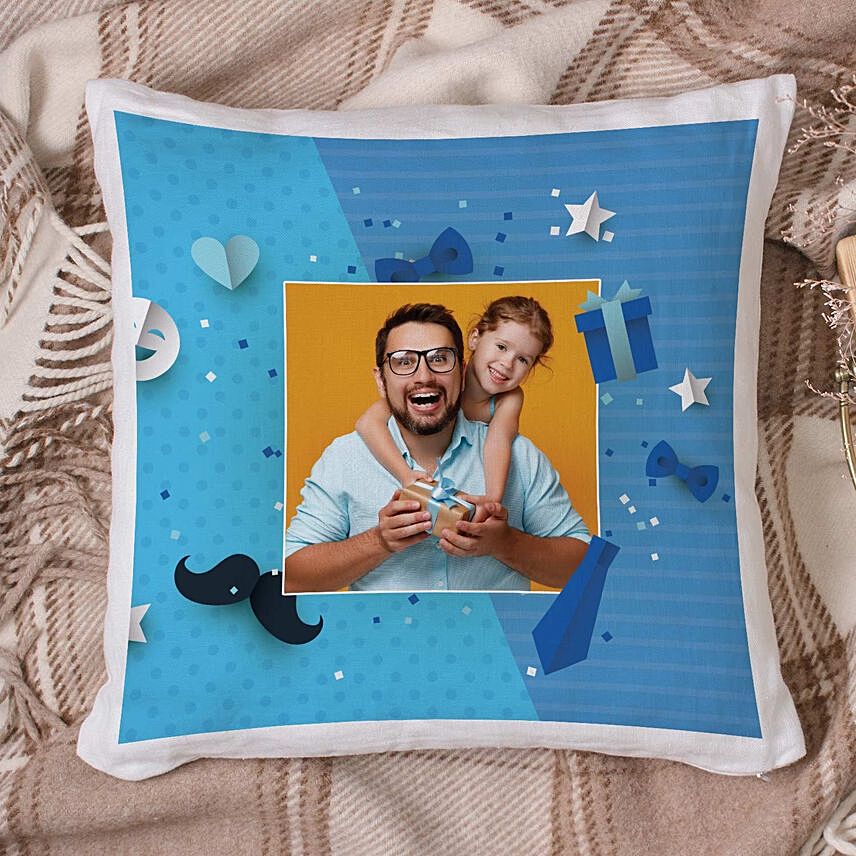 Happiness with dad Personalised Cushion
