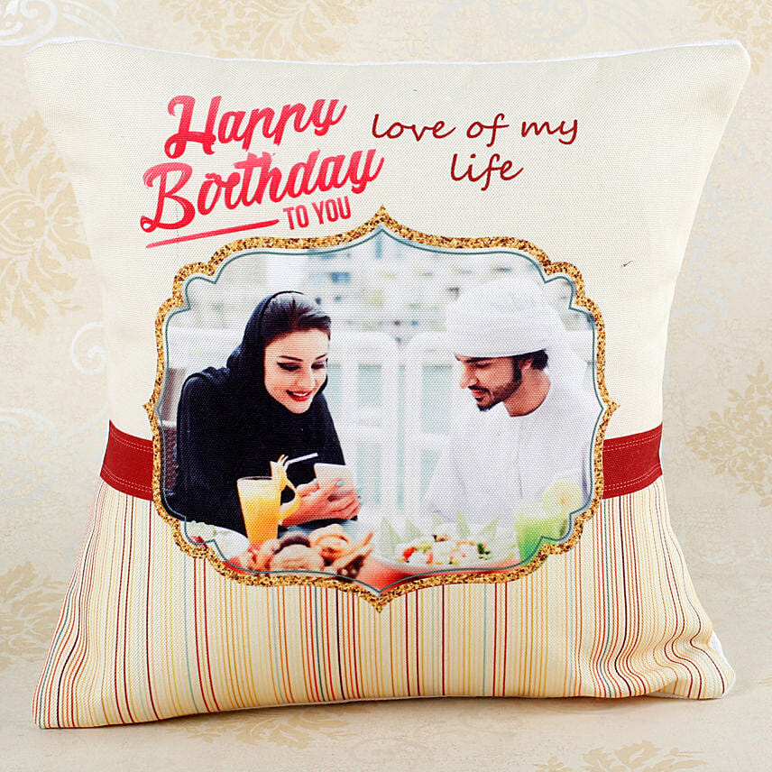 Romantic Birthday Personalized Cushion