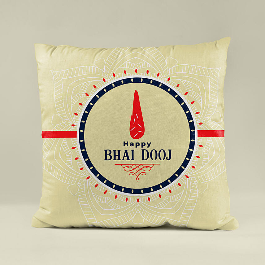 Printed Bhai Dooj Celebration Cushion