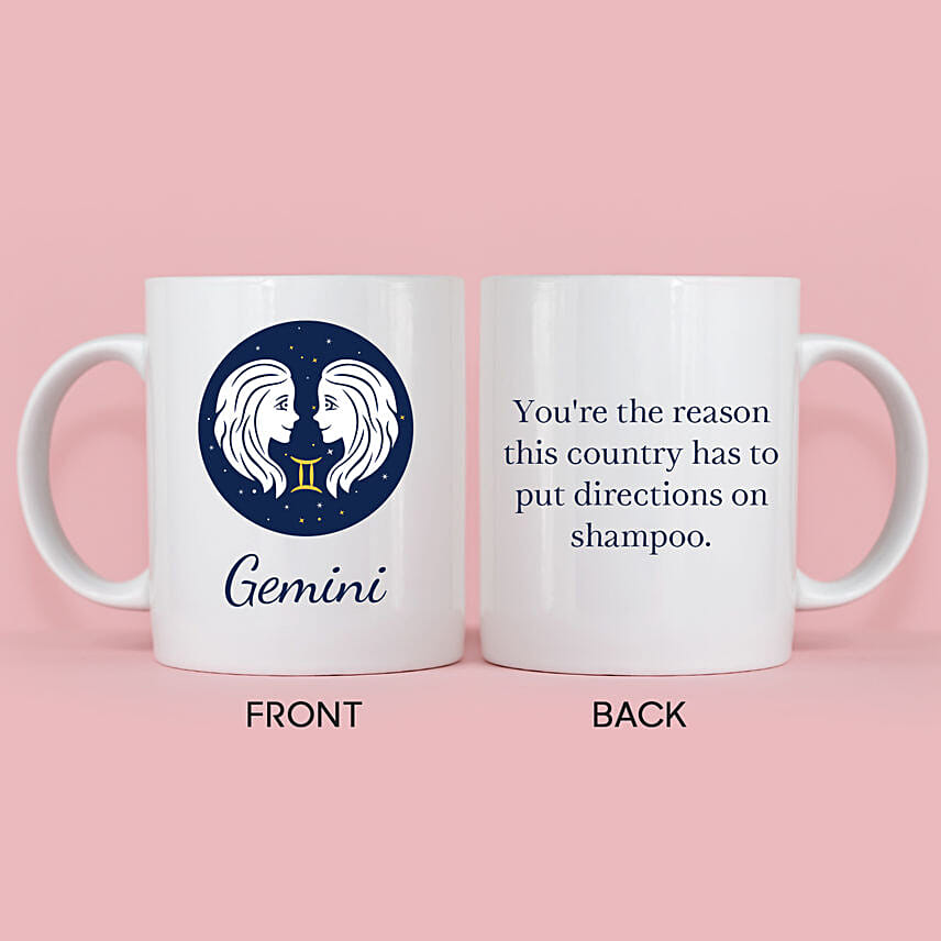 White Mug For Gemini