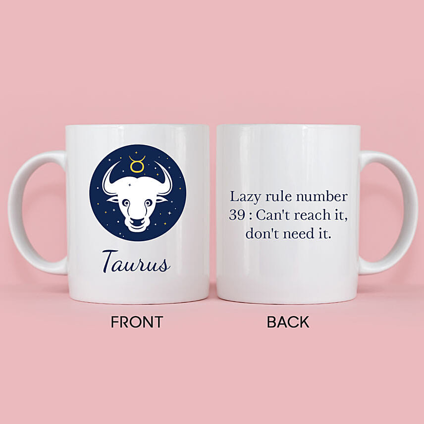 White Mug For Taurus