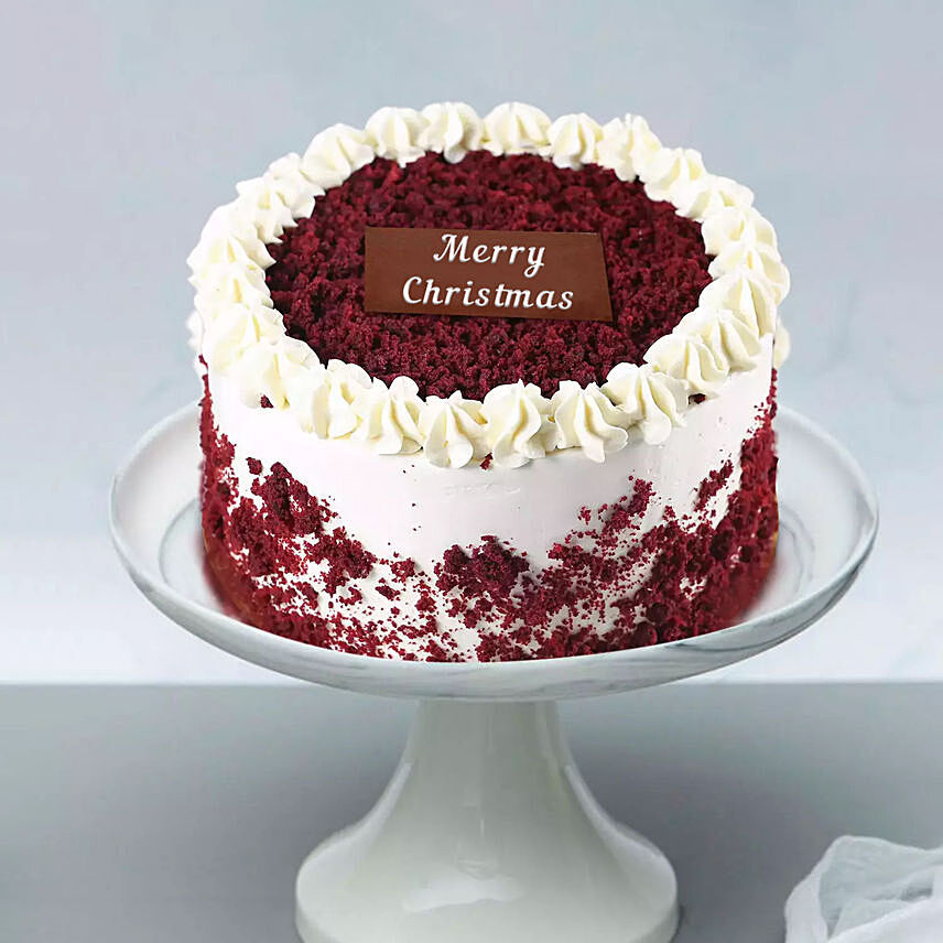 Merry Christmas Red Velvet Cake Half Kg