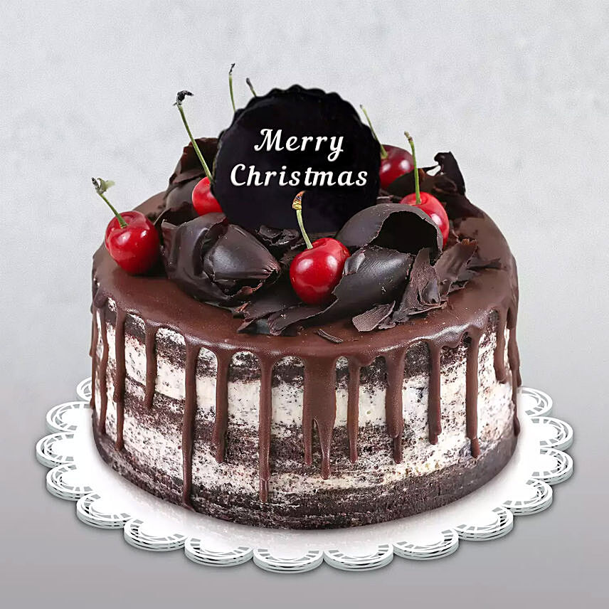 Black Forest Christmas Cake Half Kg