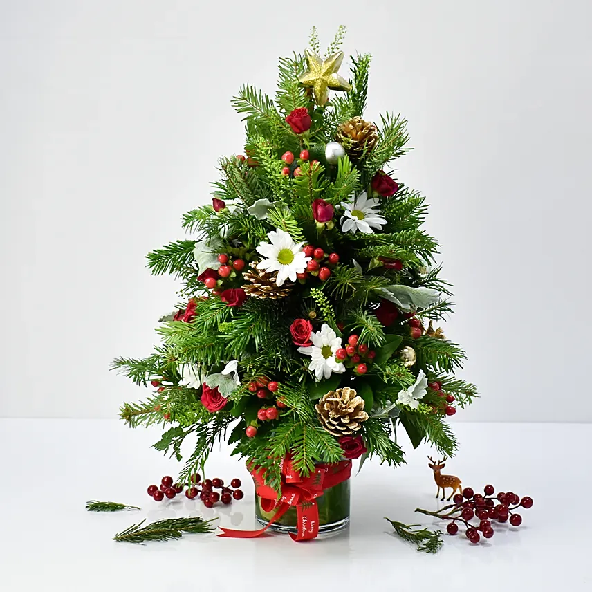 Christmas Flowers Tree