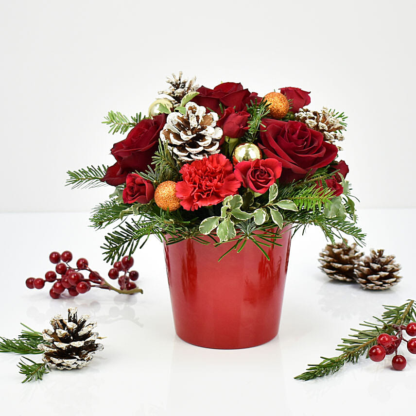 Christmas Red Florals