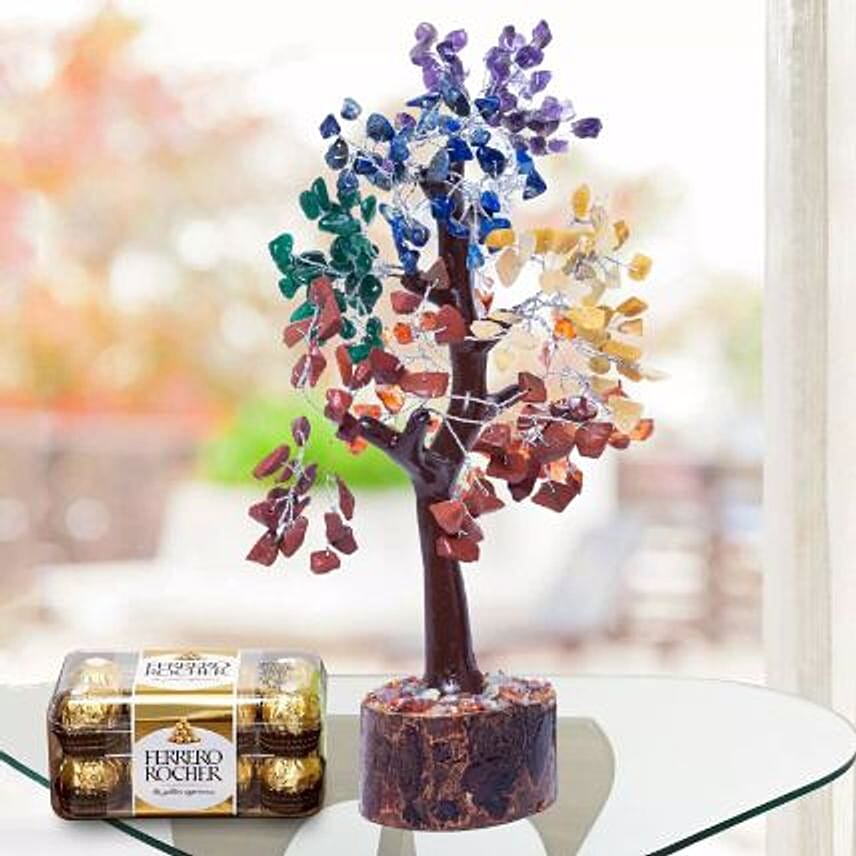 5 Chakra Wish Tree with Ferrero Rocher