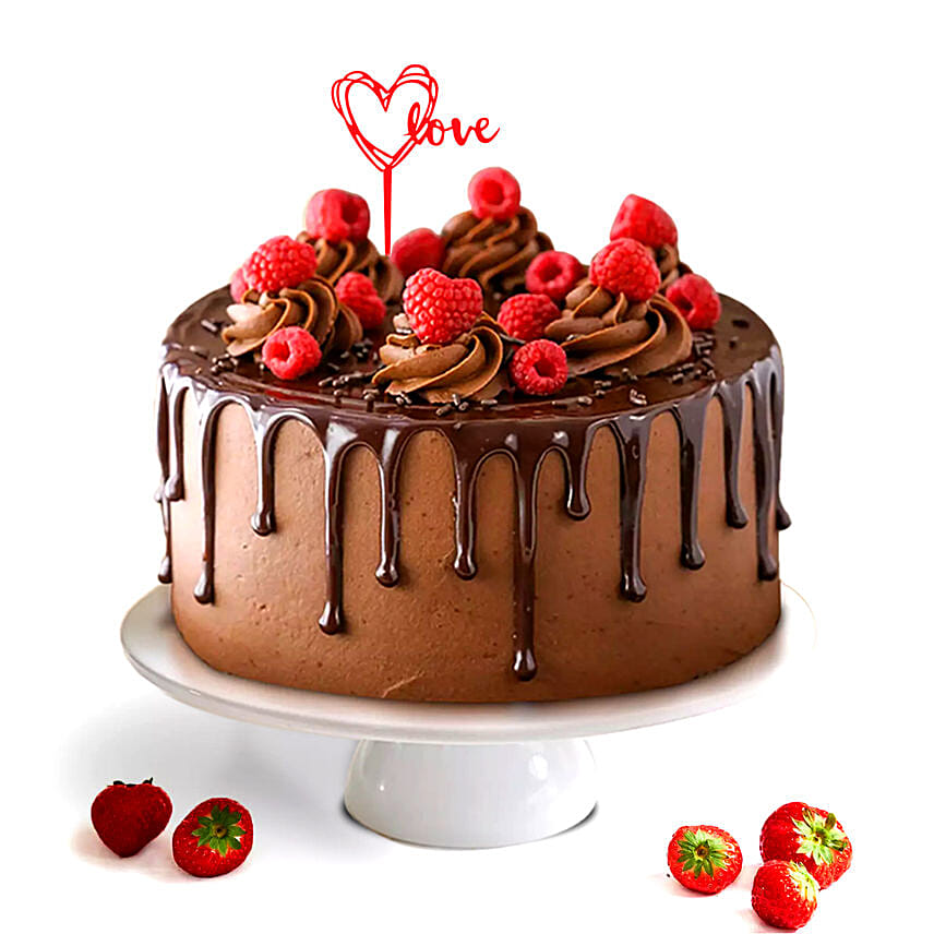 Dripping Choco Valentines Day Cake Half Kg