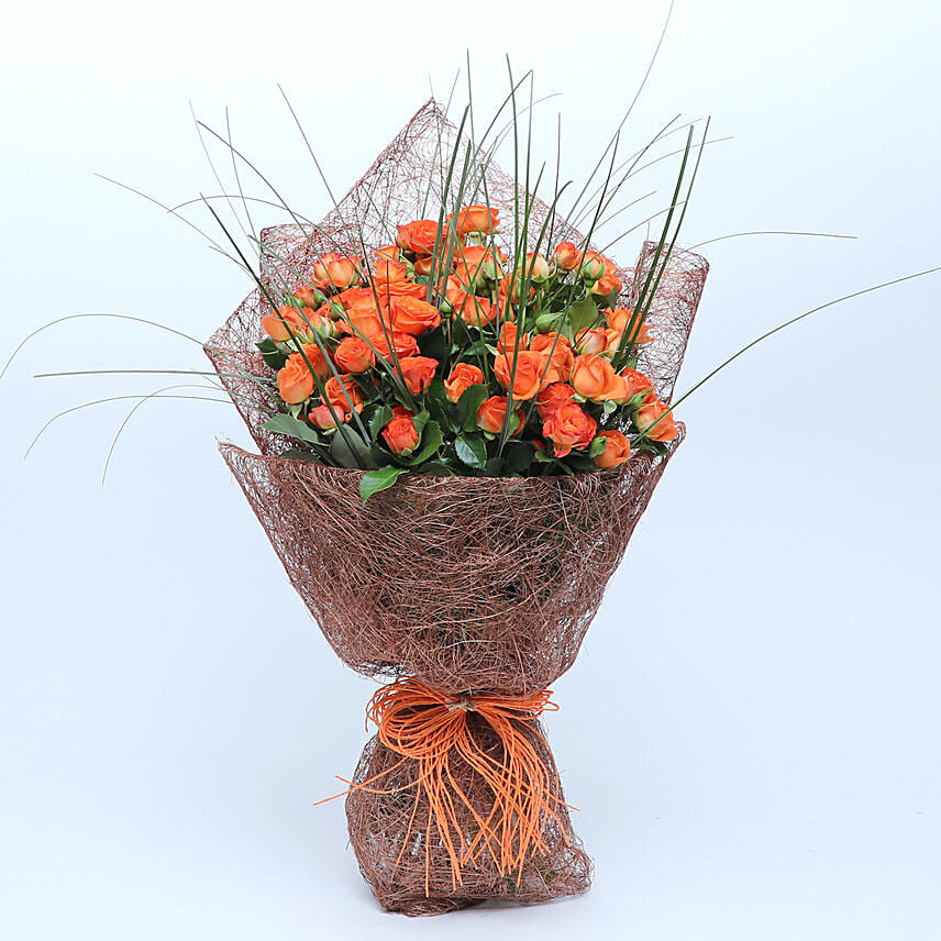 Oranage Spray Roses Bouquet