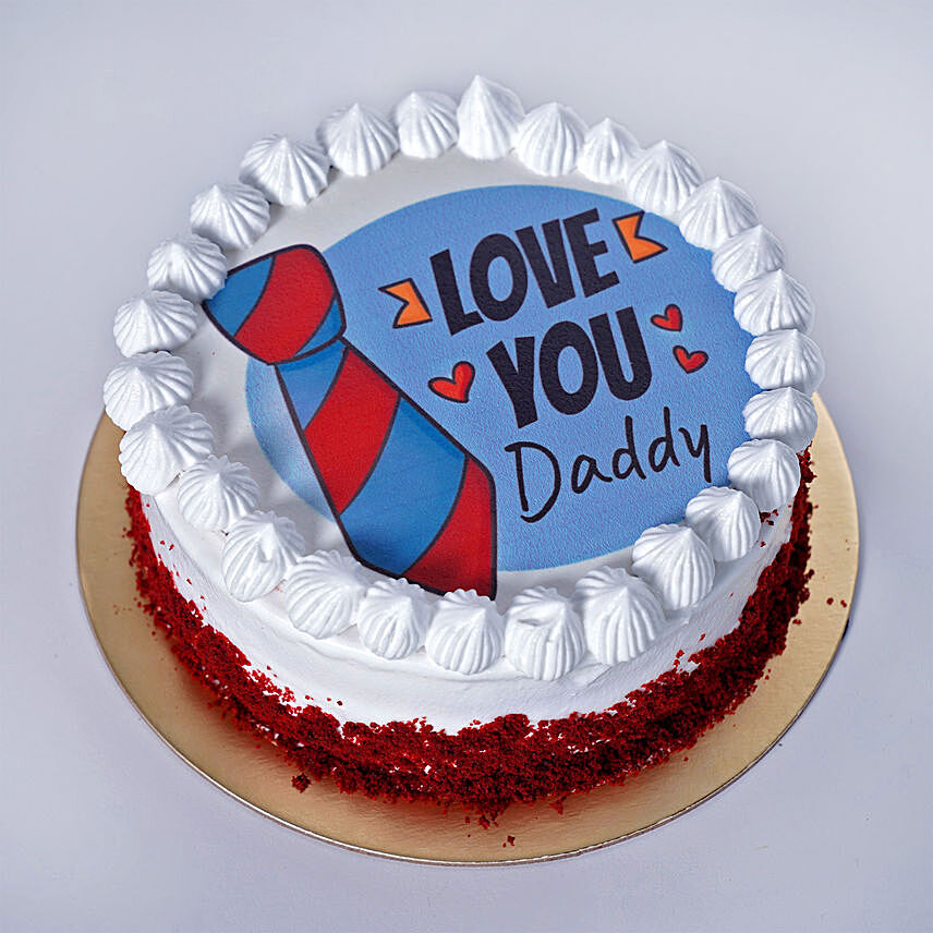 Love You Daddy Red Velvet Cake