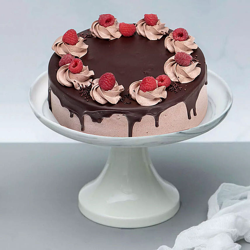 Fresh Chocolate Raspberry Cake 1 Kg