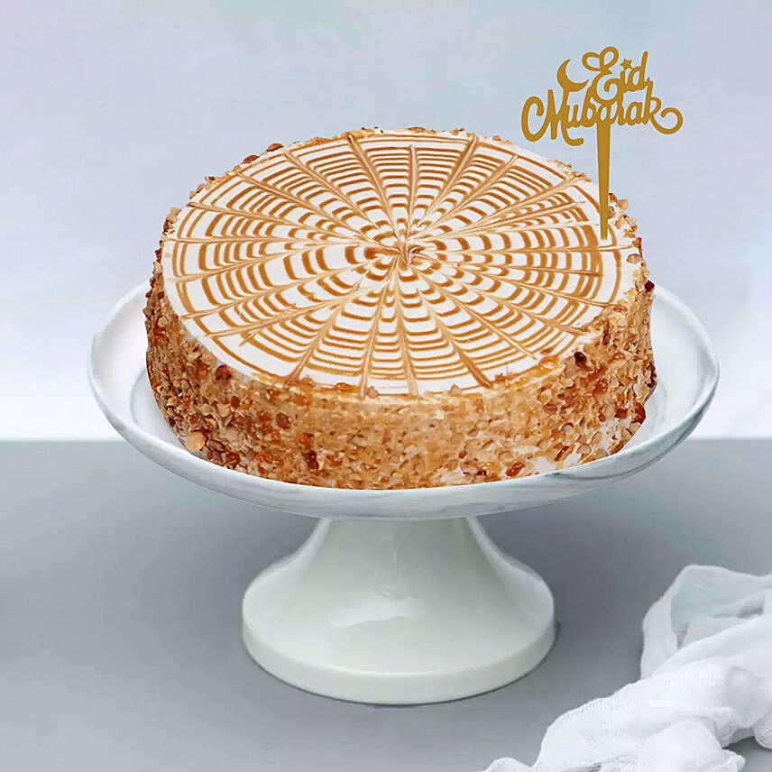 Butterscotch Cake With Eid Mubarak Topper 1 Kg