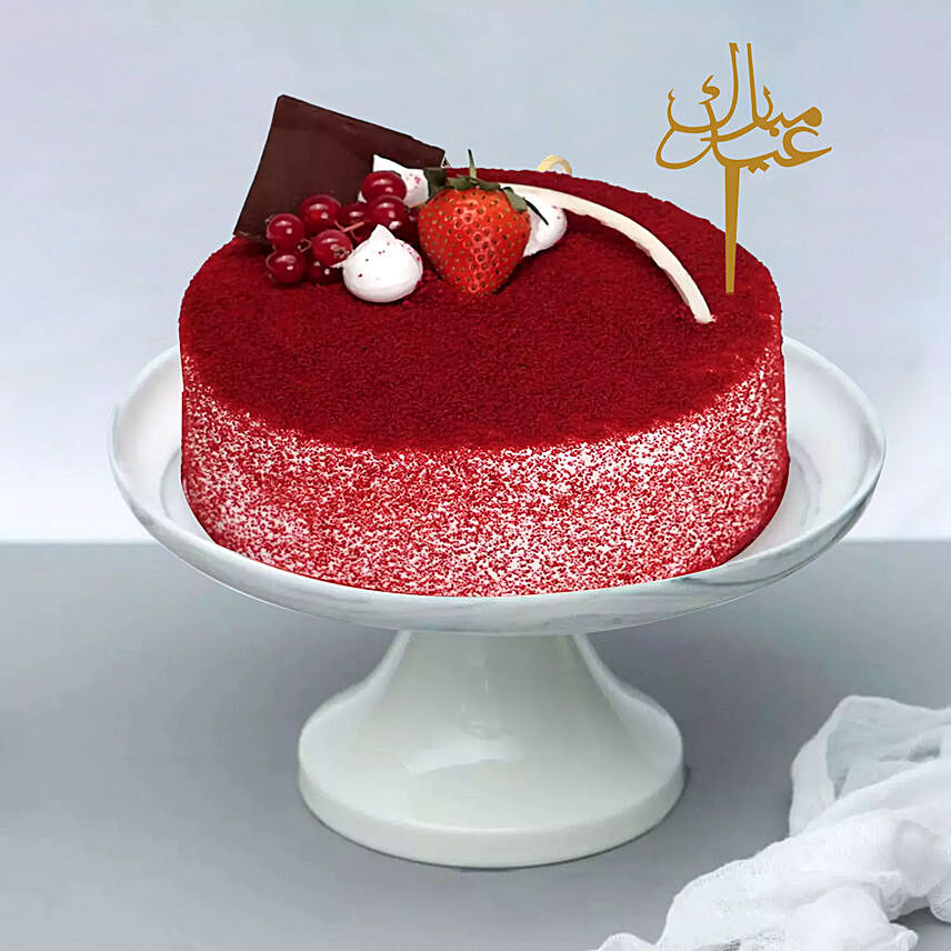 Red Velvet Cake With Eid Topper Half Kg