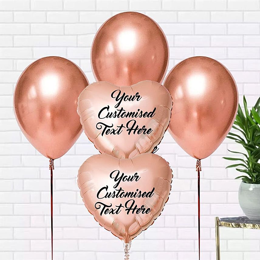Customized Text Balloons Set