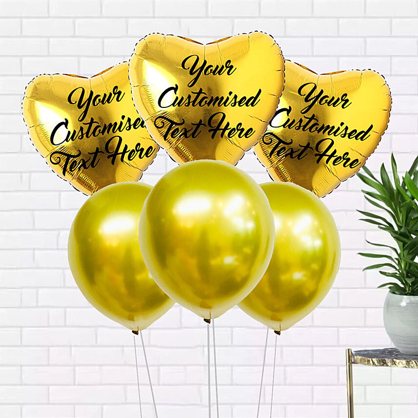 Customized Golden Balloons