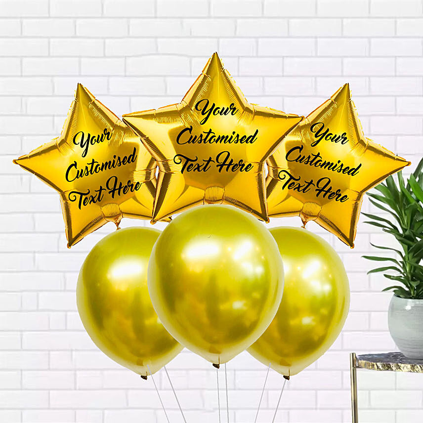 Gold Color Customized Balloons