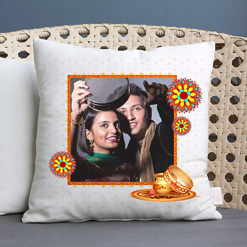 Sighting of Moon White Personalised Cushion