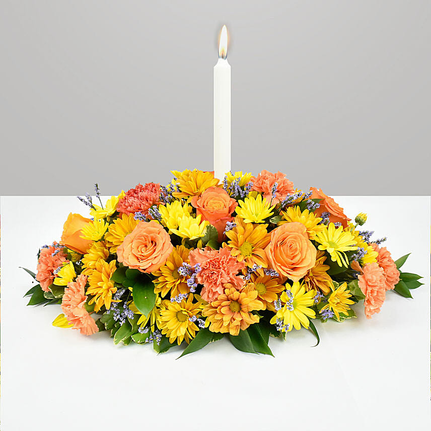 Colorful Flowers Table Arrangement