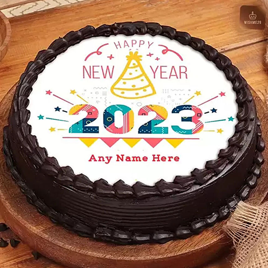 Personalised Happy New Year Chocolate Cake