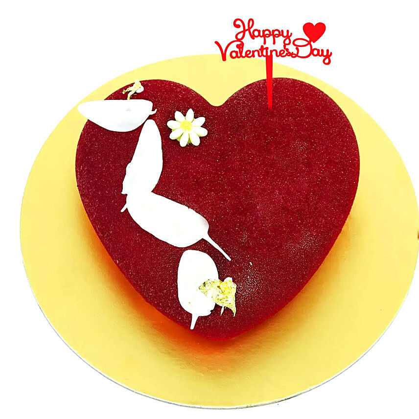 Happy Valentines Day Heart Shape Cake
