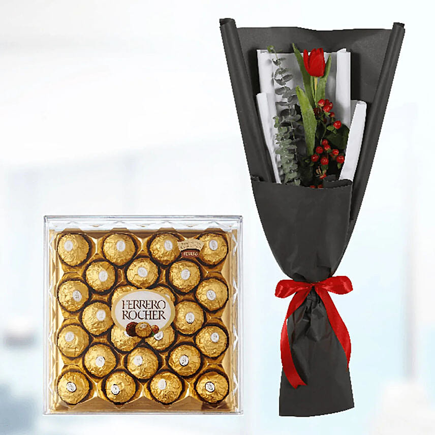 Single Tulip & Ferrero Rocher