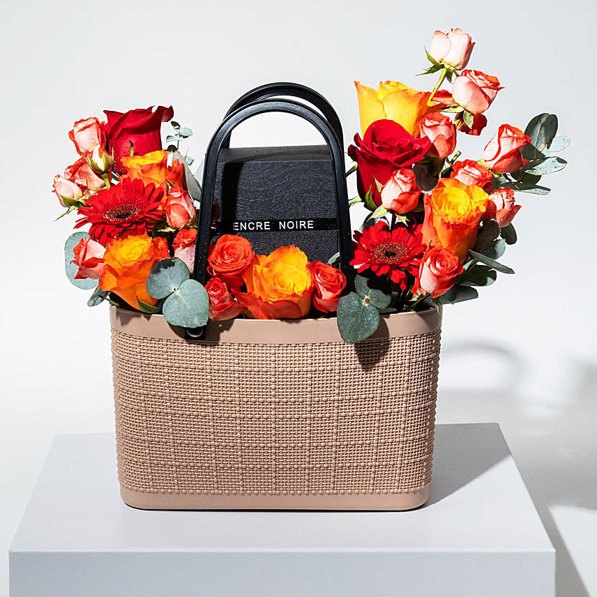 Flower Arrangement in Bag with Perfume