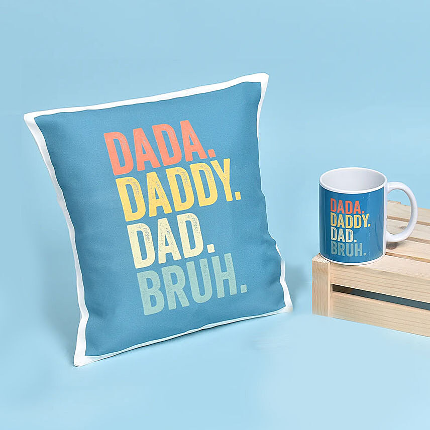 Fathers Day Cushion n Mug Combo