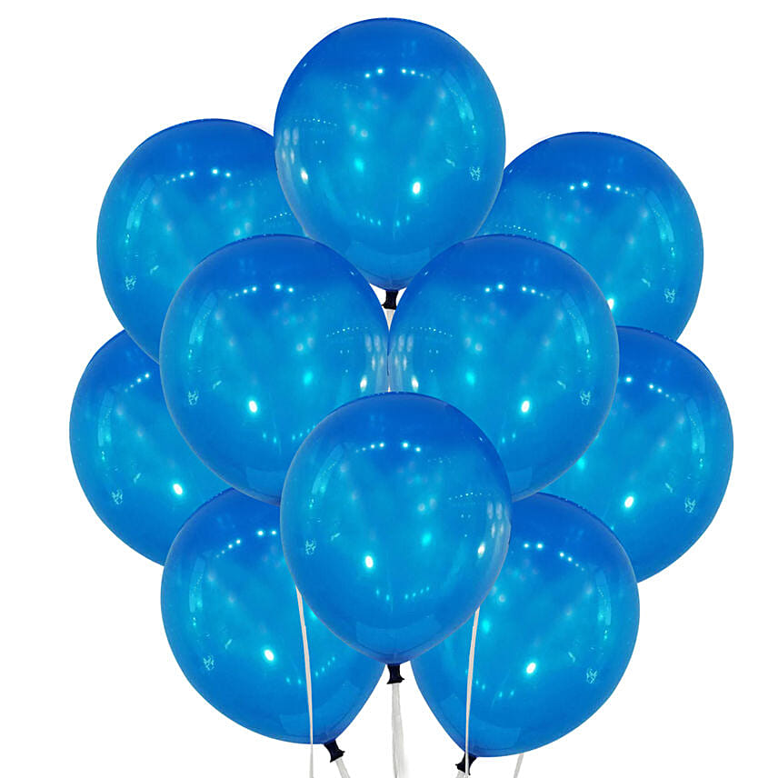 Blue Color Latex Balloons 10 Pieces