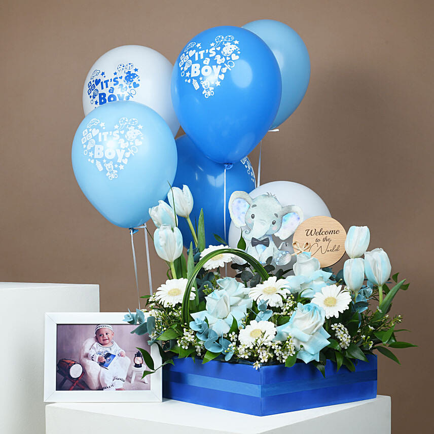It's a Boy Flower Arrangement Combo
