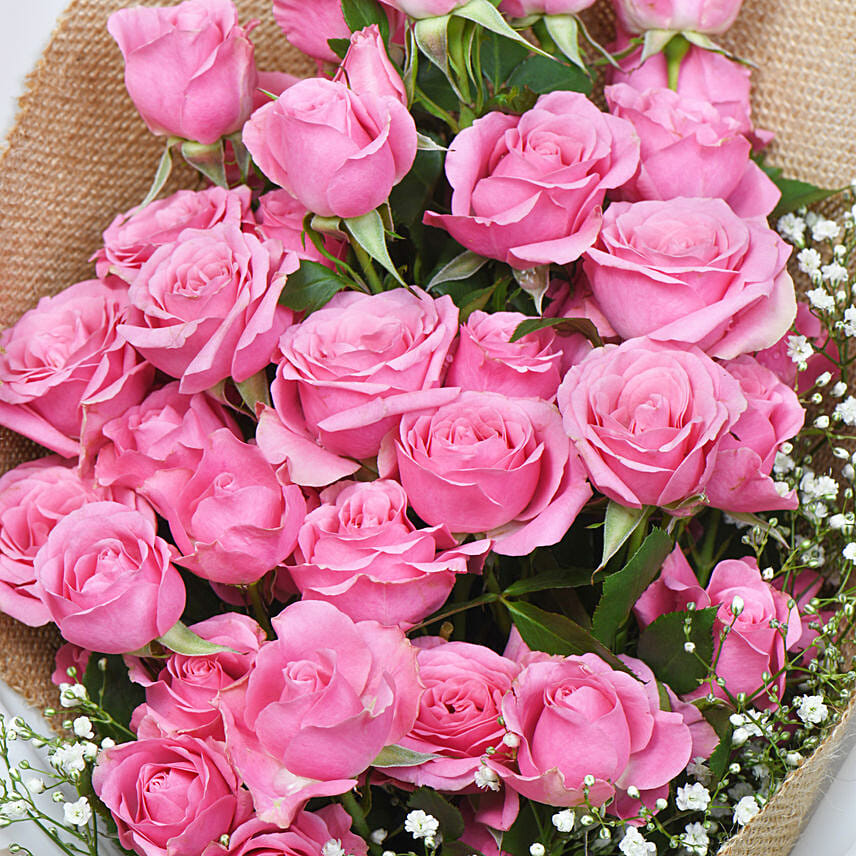 Online Blushing Beauty Baby Roses Gift Delivery in Qatar - FNP