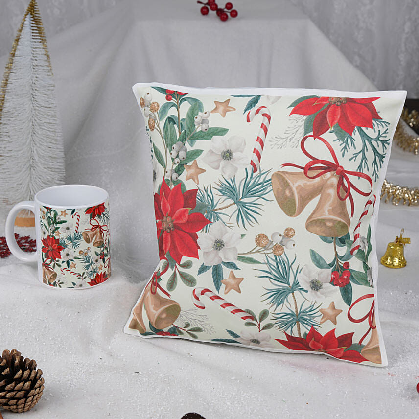 Merry Christmas Mug & Cushion Combo