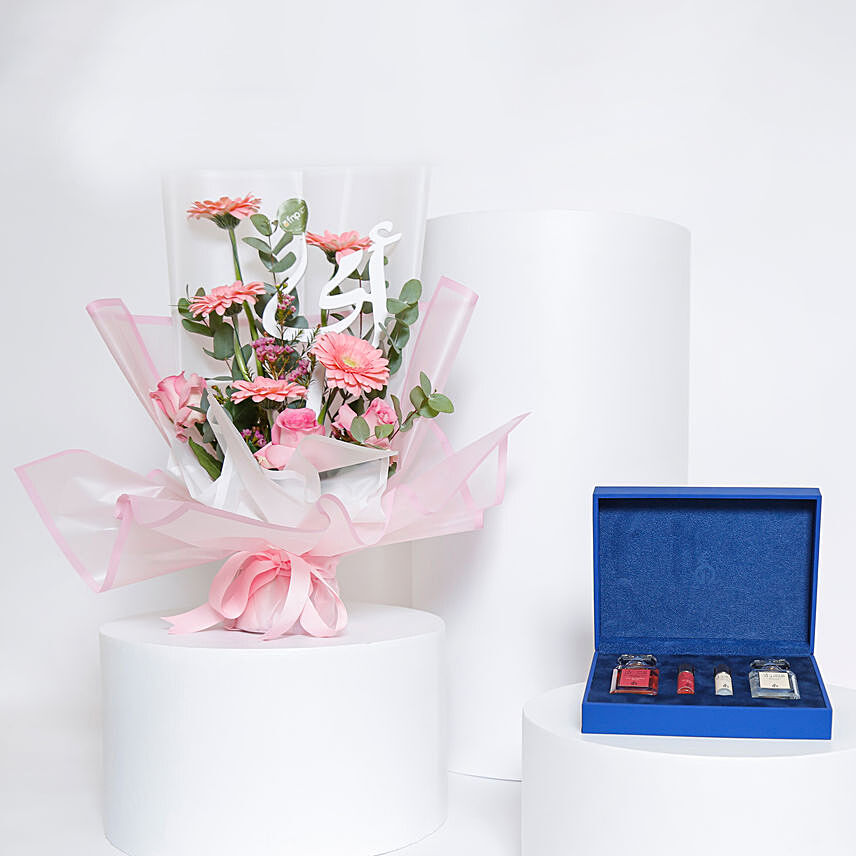 Mothers Day Flower & Perfume Gift Combo
