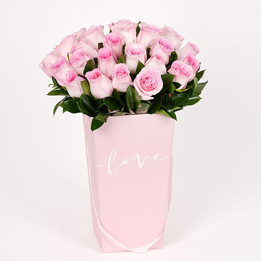 Love Expression with Pink Roses