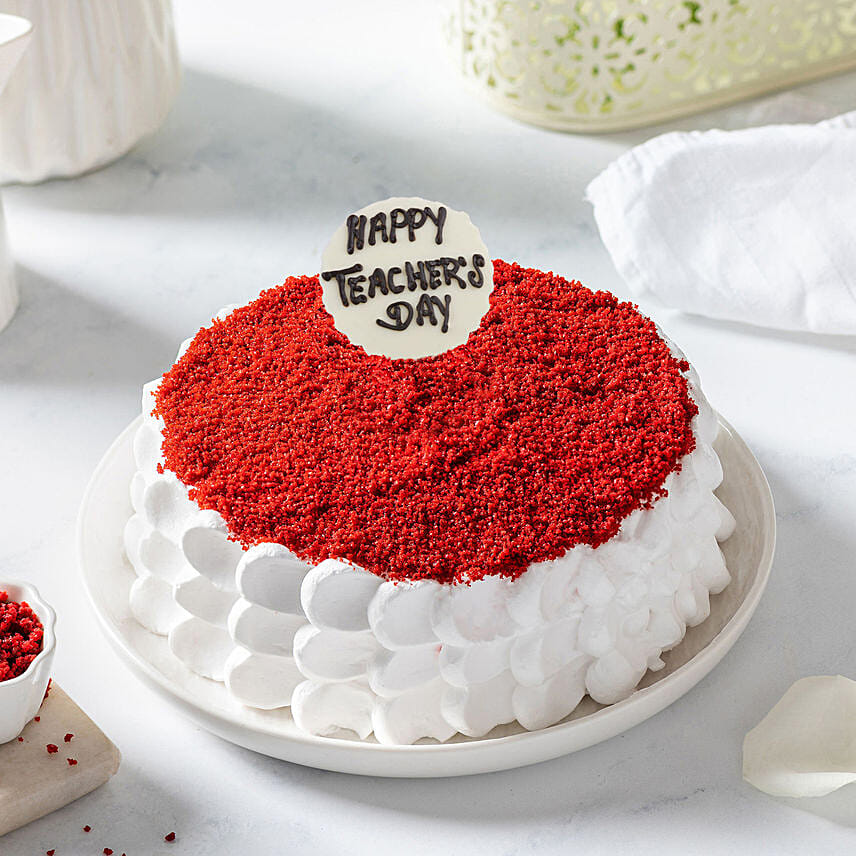 Teachers Day Red Velvet Delight Cake