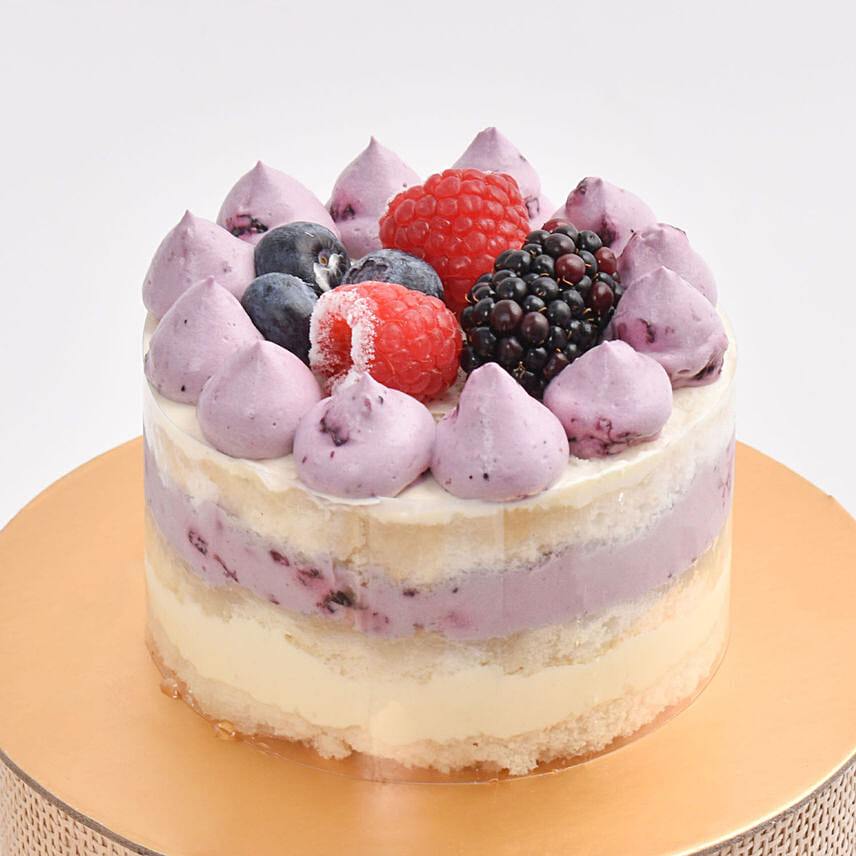 Vanilla Blueberry Mono Cake Vanilla Blueberry Mono Cake: Send Cakes to Qatar